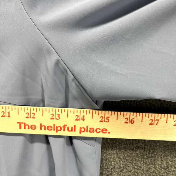 Bloomchic Top Womens Plus 2X 18 20 Blue V Neck tie bow 3/4 Sleeve casual Blouse - Picture 8 of 15